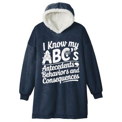 I Know My AbcS Behavior Analyst Therapist Hooded Wearable Blanket