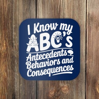 I Know My AbcS Behavior Analyst Therapist Coaster