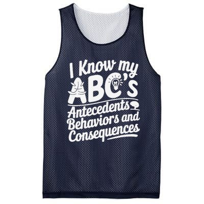 I Know My AbcS Behavior Analyst Therapist Mesh Reversible Basketball Jersey Tank