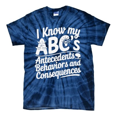 I Know My AbcS Behavior Analyst Therapist Tie-Dye T-Shirt