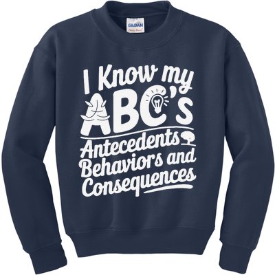 I Know My AbcS Behavior Analyst Therapist Kids Sweatshirt