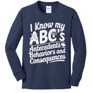 I Know My AbcS Behavior Analyst Therapist Kids Long Sleeve Shirt