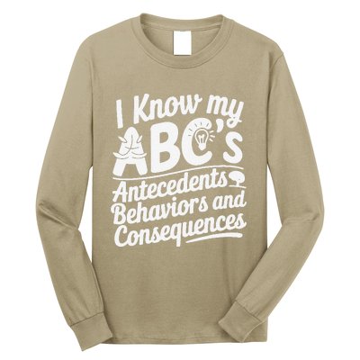 I Know My AbcS Behavior Analyst Therapist Long Sleeve Shirt