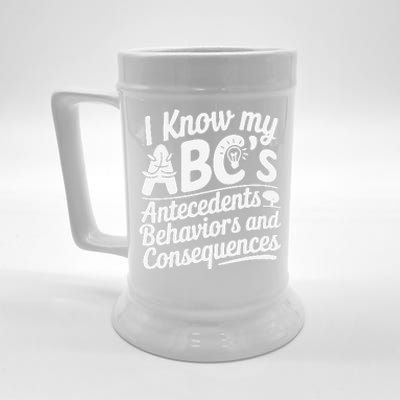 I Know My AbcS Behavior Analyst Therapist Beer Stein