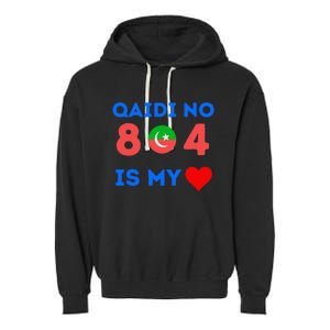 Imran Khan Number Qaidi No 804 Is Our Love Pti Supporter Garment-Dyed Fleece Hoodie