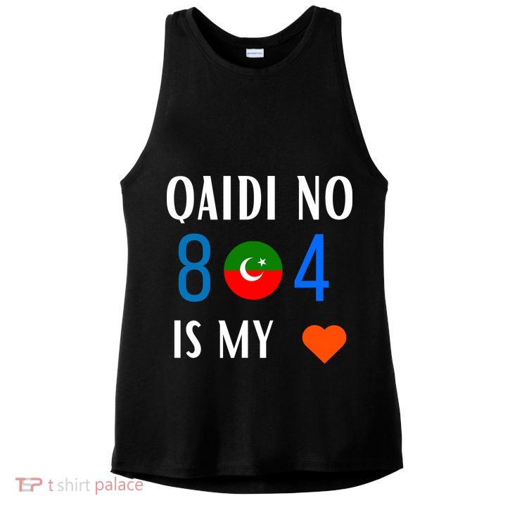 Imran Khan Number Qaidi No 804 Is Our Love Pti Supporter Ladies PosiCharge Tri-Blend Wicking Tank
