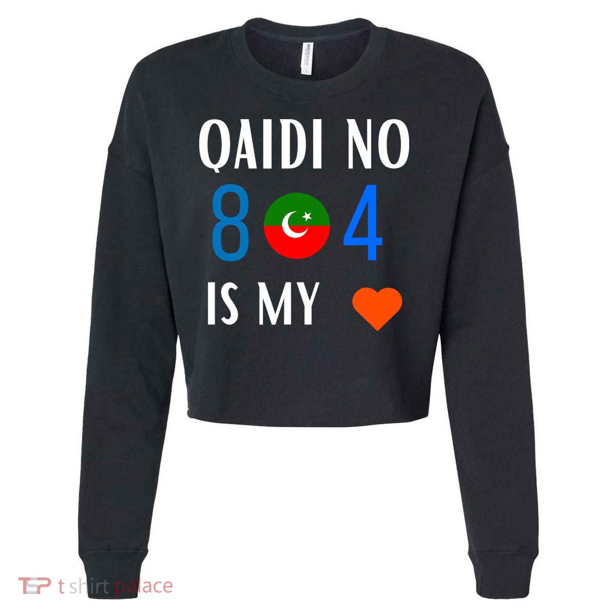 Imran Khan Number Qaidi No 804 Is Our Love Pti Supporter Cropped Pullover Crew