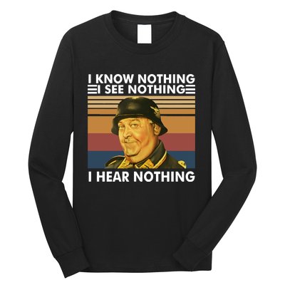 I Know Nothing See Nothing Hear Nothing Vintage Long Sleeve Shirt