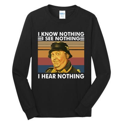 I Know Nothing See Nothing Hear Nothing Vintage Tall Long Sleeve T-Shirt