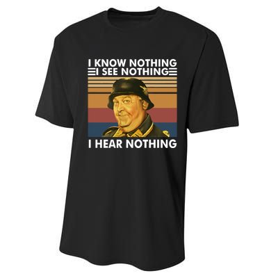 I Know Nothing See Nothing Hear Nothing Vintage Performance Sprint T-Shirt