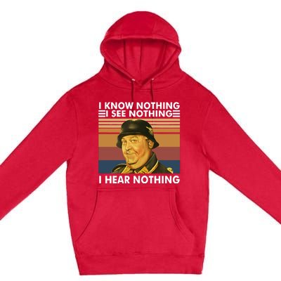 I Know Nothing See Nothing Hear Nothing Vintage Premium Pullover Hoodie