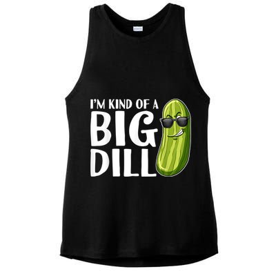 I'm Kind Of A Big Dill Funny Pickle Ladies PosiCharge Tri-Blend Wicking Tank
