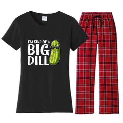 I'm Kind Of A Big Dill Funny Pickle Women's Flannel Pajama Set