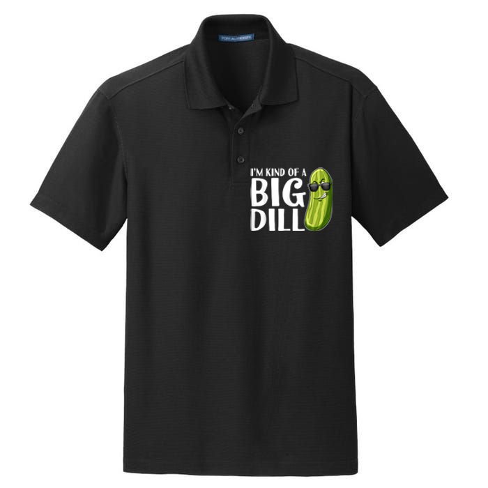 I'm Kind Of A Big Dill Funny Pickle Dry Zone Grid Polo