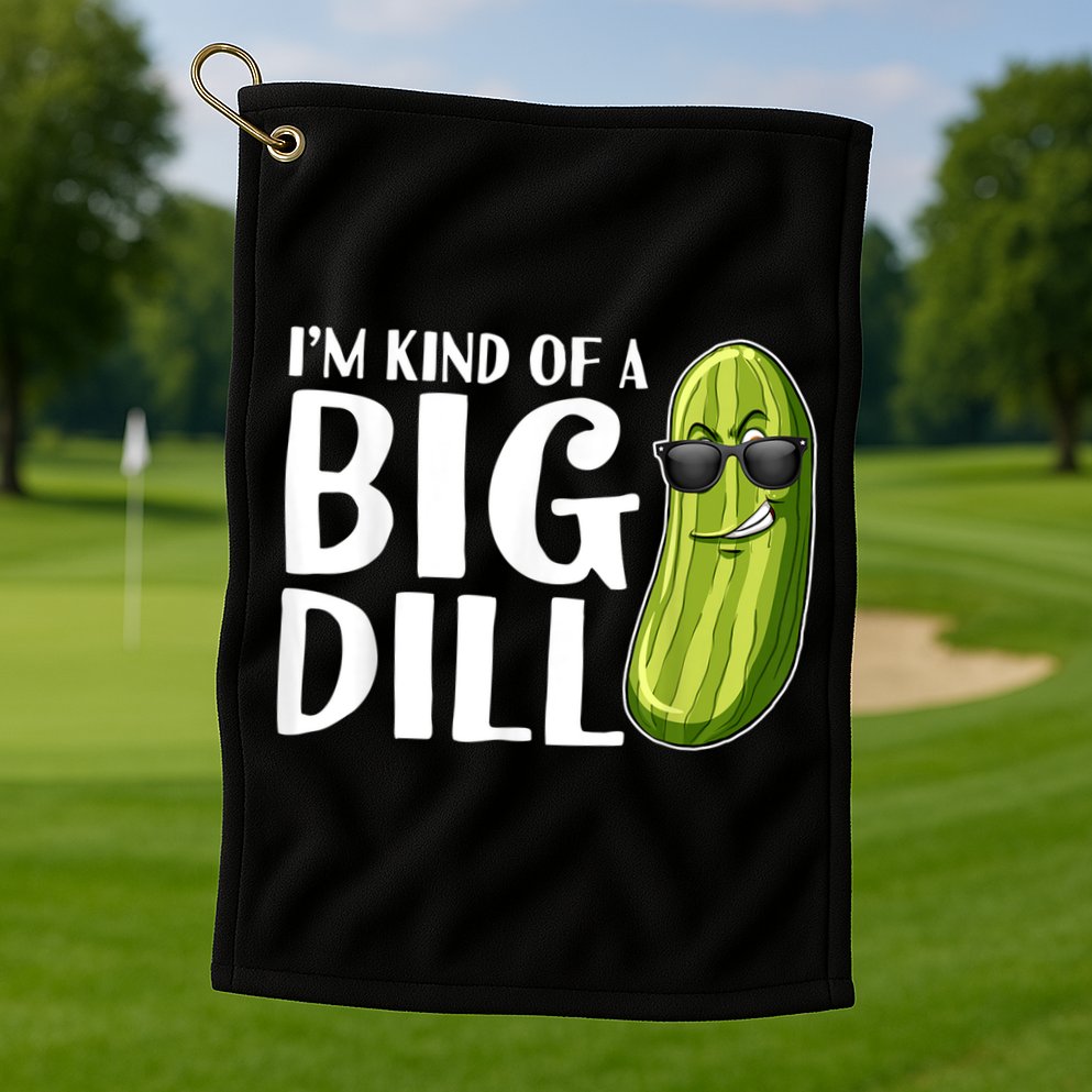 I'm Kind Of A Big Dill Funny Pickle Golf Towel
