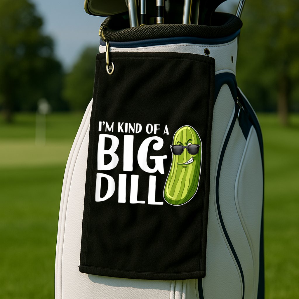 I'm Kind Of A Big Dill Funny Pickle Golf Towel