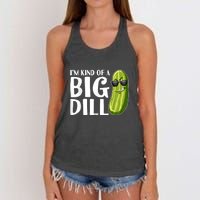 I'm Kind Of A Big Dill Funny Pickle Women's Knotted Racerback Tank