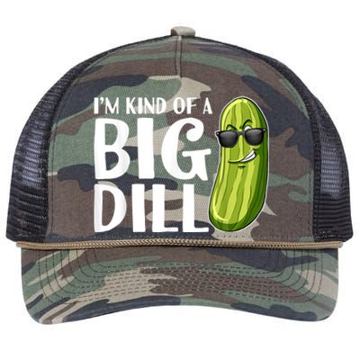 I'm Kind Of A Big Dill Funny Pickle Retro Rope Trucker Hat Cap