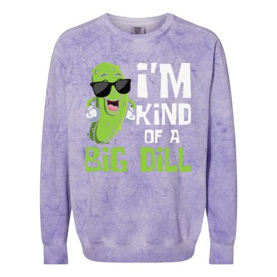 I'm Kind Of A Big Dill Pickle Cucumber Vegetable Vegan Colorblast Crewneck Sweatshirt