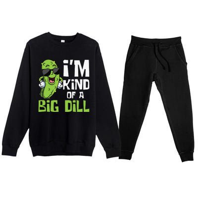 I'm Kind Of A Big Dill Pickle Cucumber Vegetable Vegan Premium Crewneck Sweatsuit Set