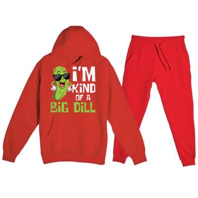 I'm Kind Of A Big Dill Pickle Cucumber Vegetable Vegan Premium Hooded Sweatsuit Set