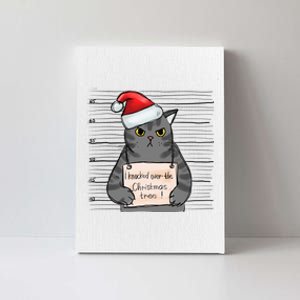 I Knocked Over The Christmas Tree Funny Cat Christmas Gift Canvas