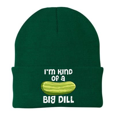 I'm Kind Of A Big Dill Funny Pickle Food Pun Knit Cap Winter Beanie