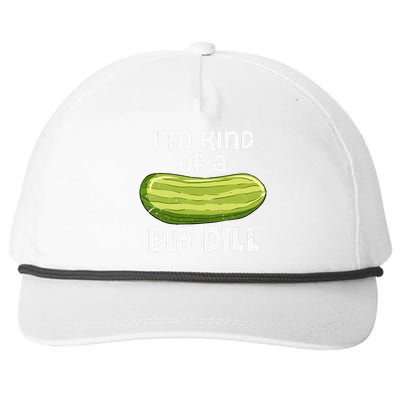 I'm Kind Of A Big Dill Funny Pickle Food Pun Snapback Five-Panel Rope Hat