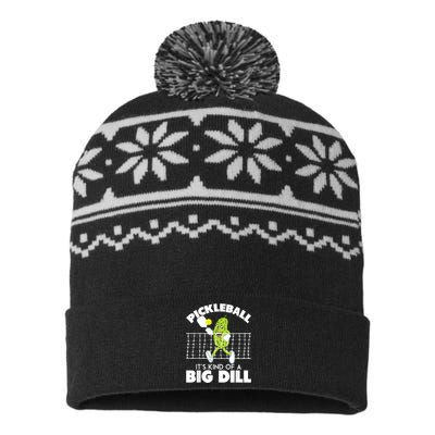 It's Kind Of A Big Dill Funny Pickleball Paddleball USA-Made Snowflake Beanie