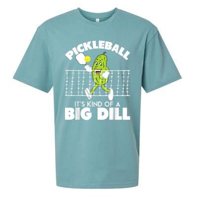 It's Kind Of A Big Dill Funny Pickleball Paddleball Sueded Cloud Jersey T-Shirt