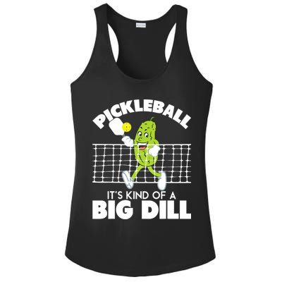 It's Kind Of A Big Dill Funny Pickleball Paddleball Ladies PosiCharge Competitor Racerback Tank