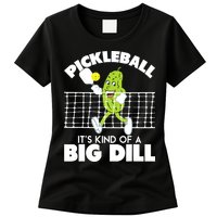 It's Kind Of A Big Dill Funny Pickleball Paddleball Womens T-Shirt