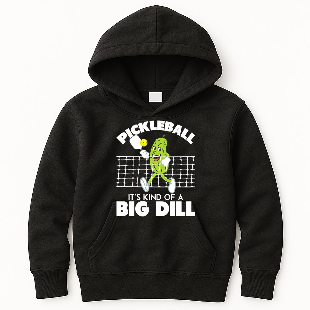 It's Kind Of A Big Dill Funny Pickleball Paddleball Kids Hoodie