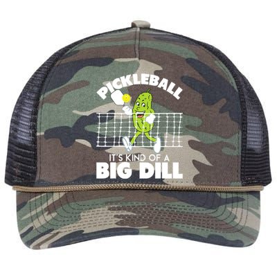 It's Kind Of A Big Dill Funny Pickleball Paddleball Retro Rope Trucker Hat Cap