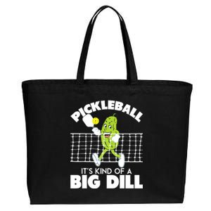 It's Kind Of A Big Dill Funny Pickleball Paddleball Cotton Canvas Jumbo Tote