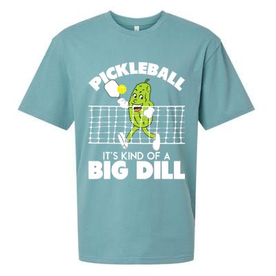 It's Kind Of A Big Dill Funny Pickleball Paddleball Sueded Cloud Jersey T-Shirt