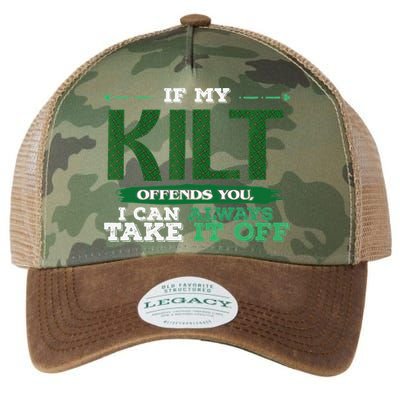 If Kilt Offends I Always Take Saint Patrick's Day Autocollan Legacy Tie Dye Trucker Hat