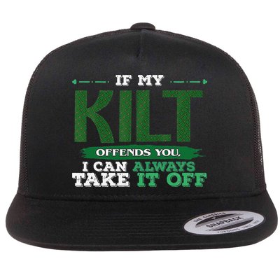 If Kilt Offends I Always Take Saint Patrick's Day Autocollan Flatbill Hat