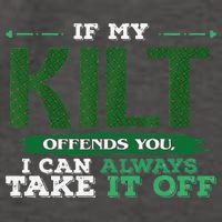 If Kilt Offends I Always Take Saint Patrick's Day Autocollan Vector Backpack