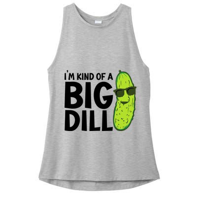 IM Kind Of A Big Dill Funny Pickle Ladies PosiCharge Tri-Blend Wicking Tank