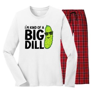 IM Kind Of A Big Dill Funny Pickle Women's Long Sleeve Flannel Pajama Set 