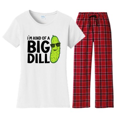 IM Kind Of A Big Dill Funny Pickle Women's Flannel Pajama Set