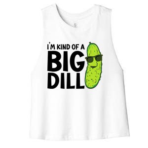 IM Kind Of A Big Dill Funny Pickle Women's Racerback Cropped Tank