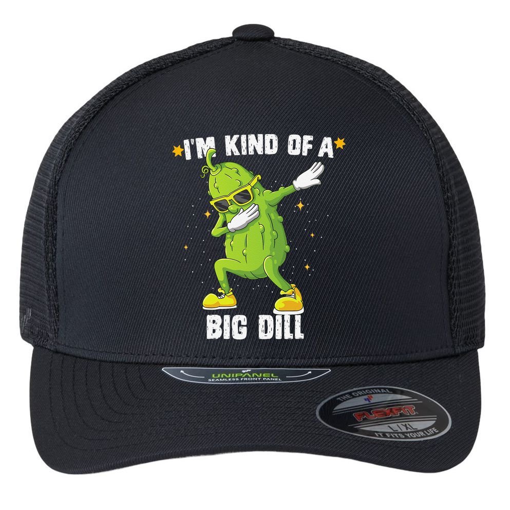 Im Kind Of Big Dill Pickle Dabbing Halloween Cucumber Flexfit Unipanel Trucker Cap