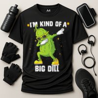 Im Kind Of Big Dill Pickle Dabbing Halloween Cucumber Cooling Performance Crew T-Shirt