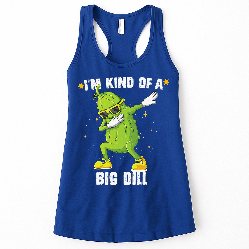 Im Kind Of Big Dill Pickle Dabbing Halloween Cucumber Womens Tank Top