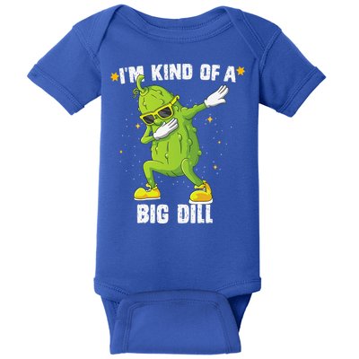 Im Kind Of Big Dill Pickle Dabbing Halloween Cucumber Baby Bodysuit