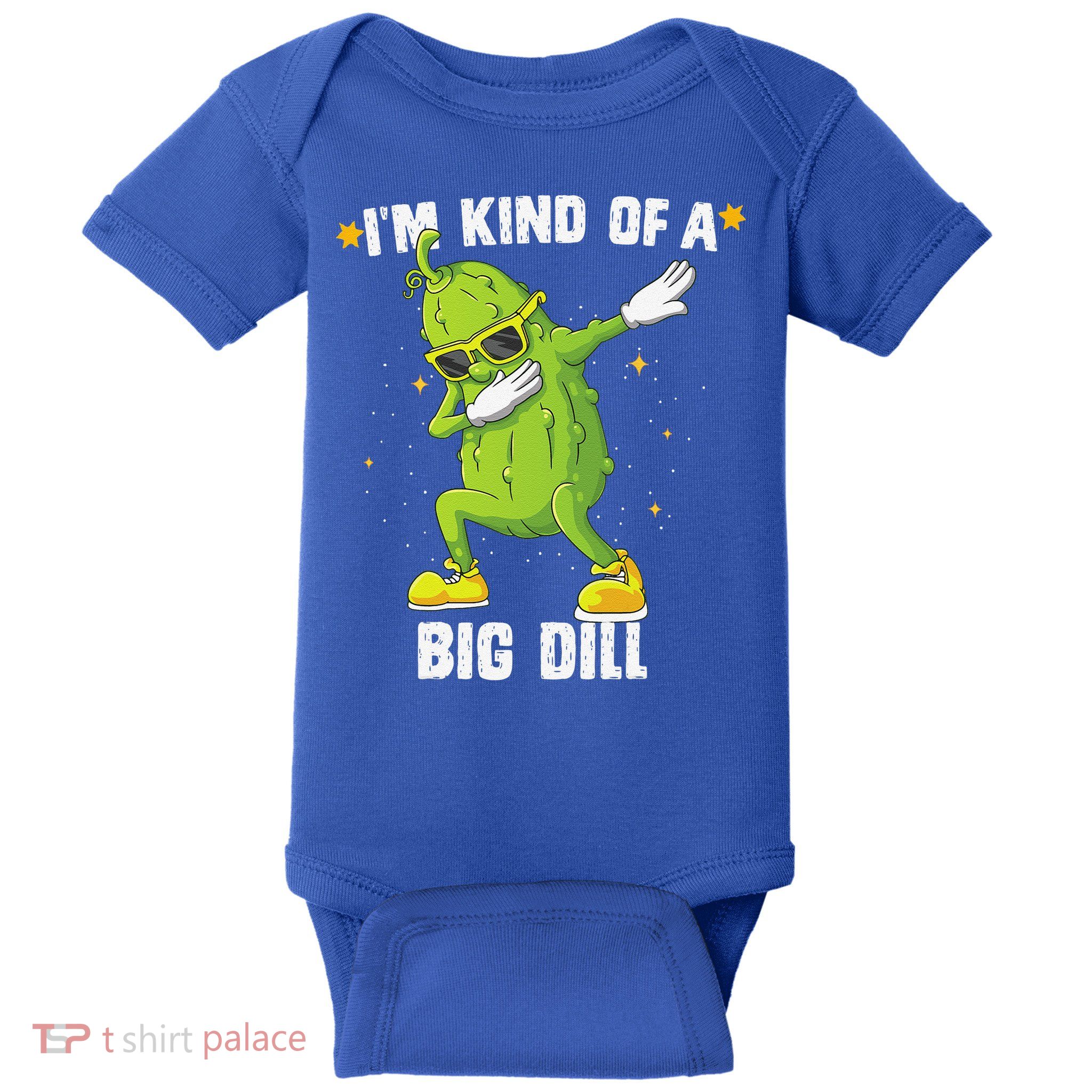 Im Kind Of Big Dill Pickle Dabbing Halloween Cucumber Baby Bodysuit