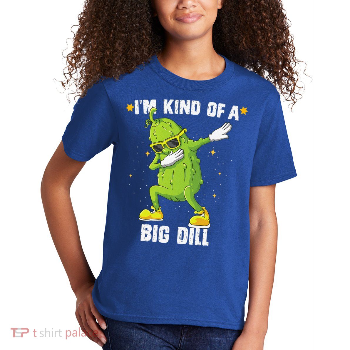 Im Kind Of Big Dill Pickle Dabbing Halloween Cucumber Kids T-Shirt