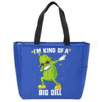 Im Kind Of Big Dill Pickle Dabbing Halloween Cucumber Zip Tote Bag